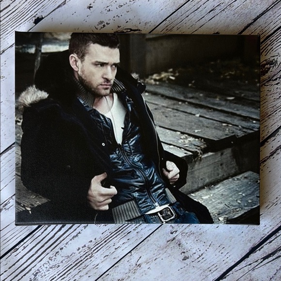 Lot of 2 Justin Timberlake Canvas Wall Prints William Rast Photos & Desk Decor - Picture 4 of 16